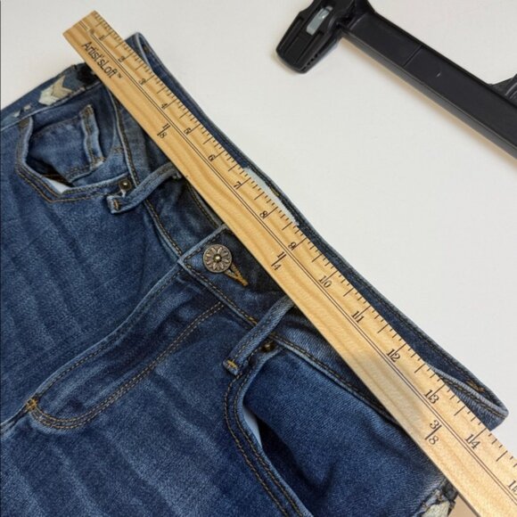 Anthropologie Driftwood Jackie embroidered high-rise skinny jeans Size 28 - Picture 6 of 9